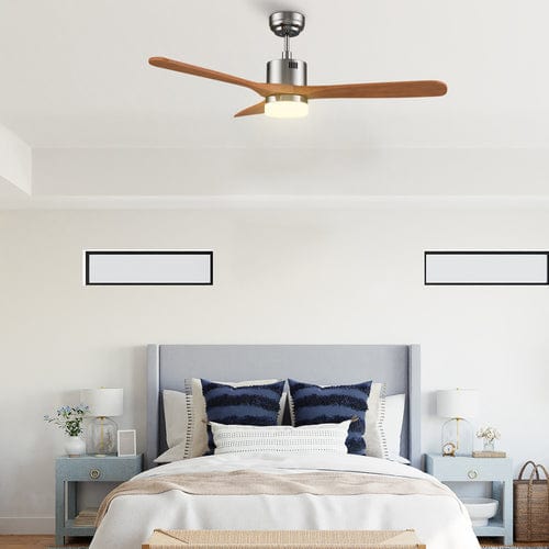 Carro USA Palmer 52 inch 3-Blade Smart Ceiling Fan with LED Light Kit & Remote