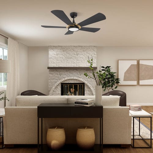 Carro USA Winston 52 inch 5-Blade Smart Ceiling Fan with LED Light Kit & Remote Control