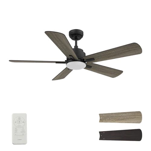 Carro USA Olinda 52 inch 5-Blade Smart Ceiling Fan with LED Light Kit & Remote