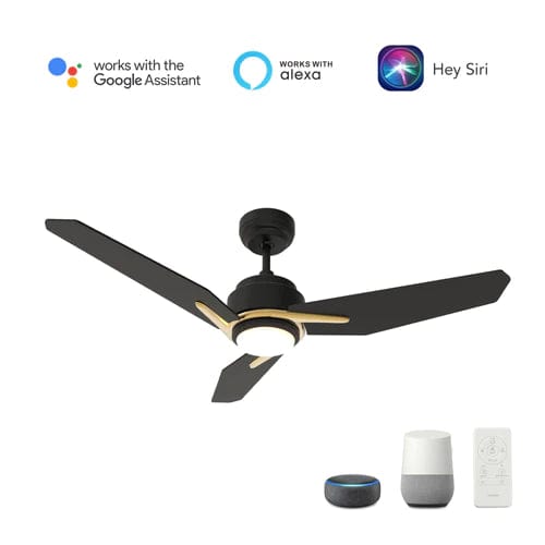 Carro USA Tracer 56 inch 3-Blade Smart Ceiling Fan with LED Light Kit & Remote Control