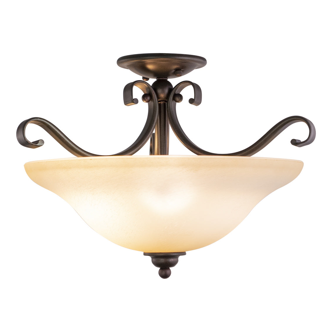 Monrovia 17-in Semi Flush Ceiling Light or Pendant (Dual Mount)