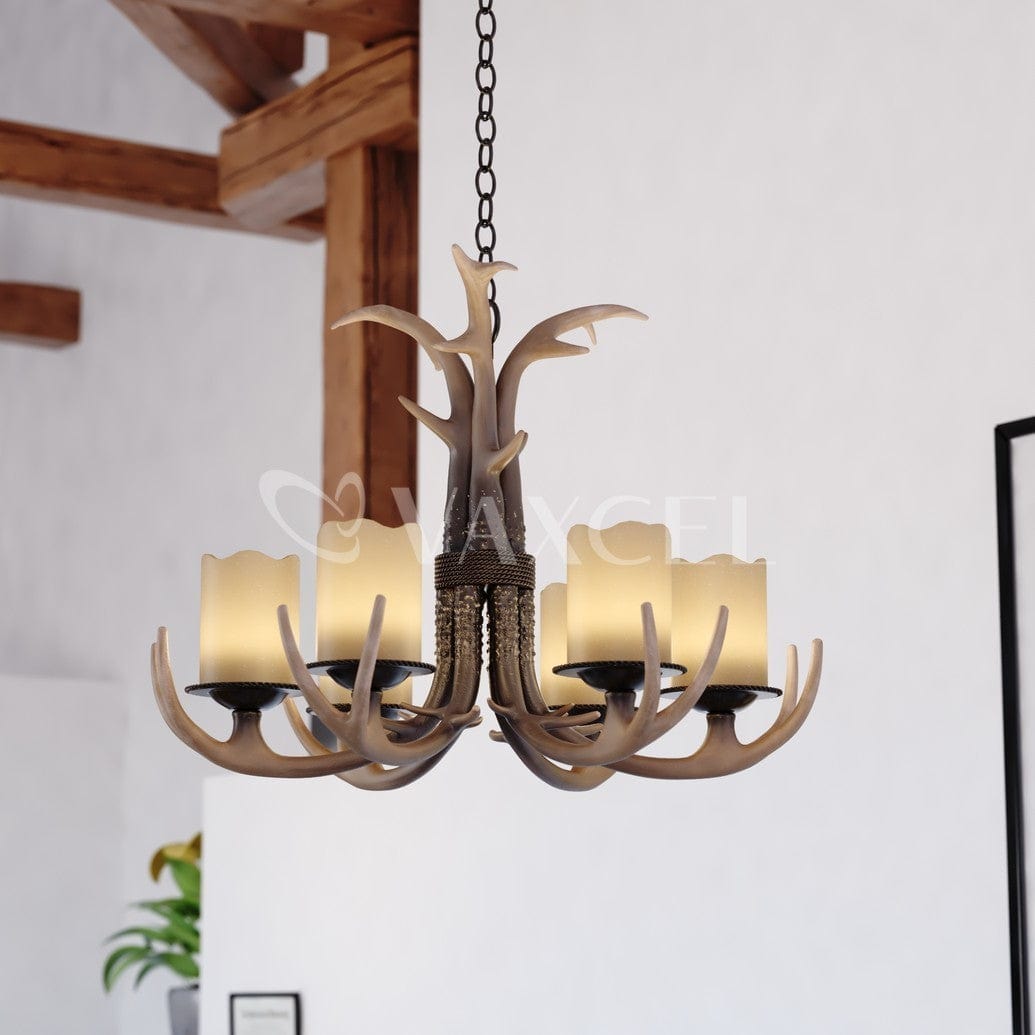 Yoho 6 Light Antler Chandelier