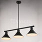 Akron 35.75-in. 3 Light Linear Chandelier Oil Rubbed Bronze and Matte White