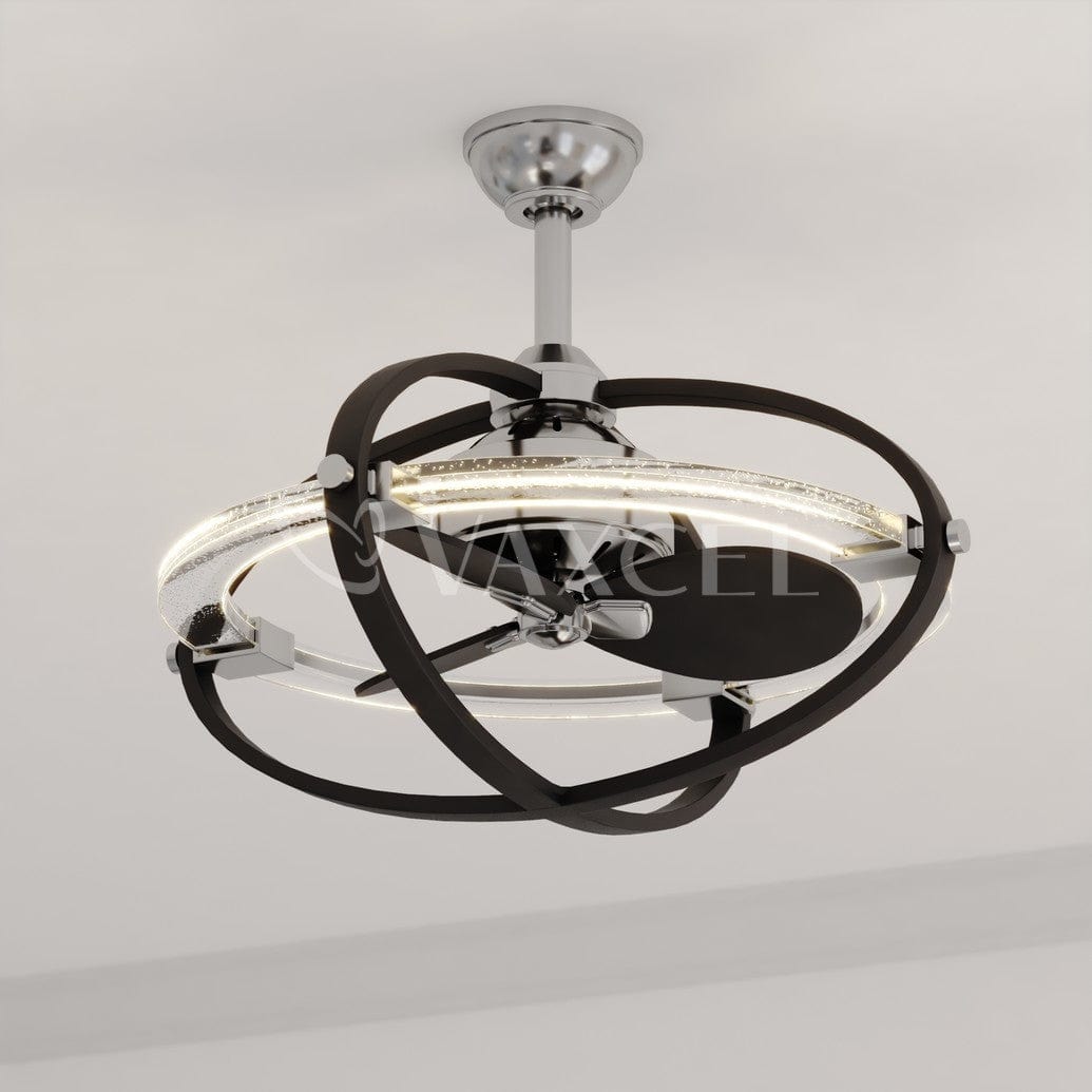 Galileo 22 inch Ceiling Fan Satin Nickel and Black