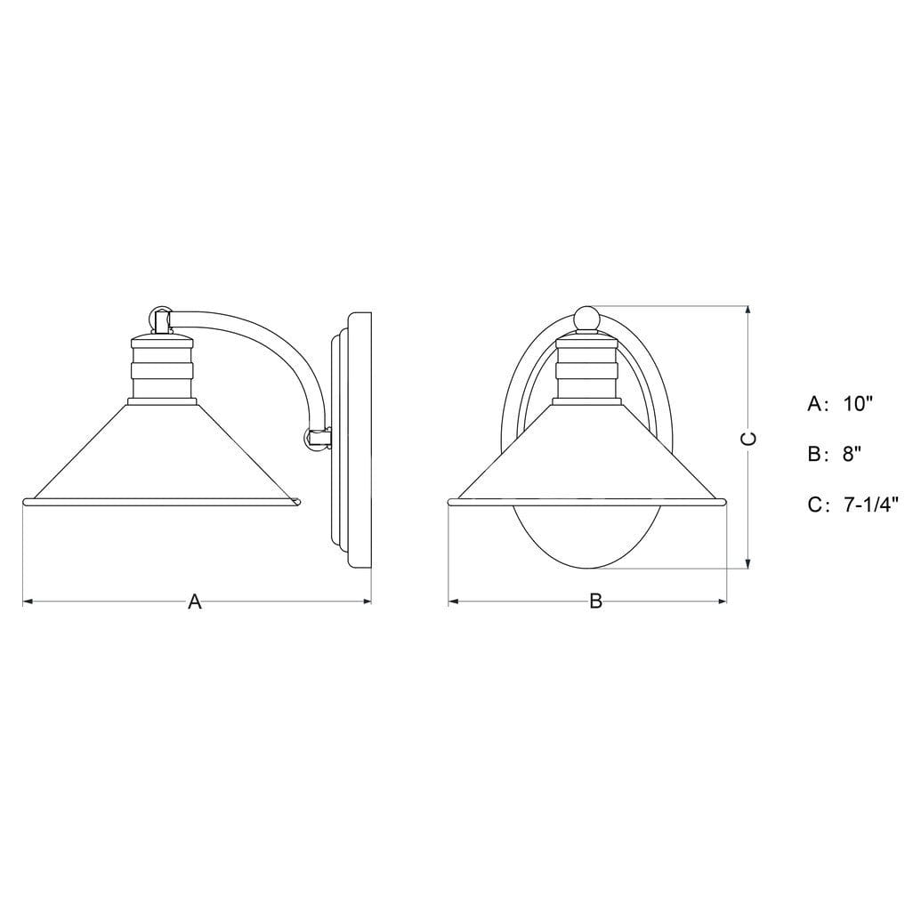 Akron 1 Light Vanity Satin Nickel and Matte White