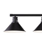 Akron 35.75-in. 3 Light Linear Chandelier Oil Rubbed Bronze and Matte White