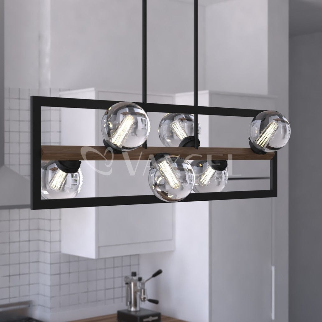 Bridgeview 38 in. 6 Light Linear Chandelier