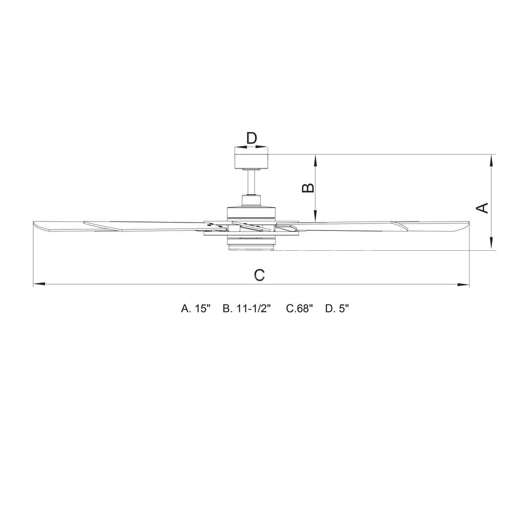 Burlington 68 inch LED Ceiling Fan Slate Gray