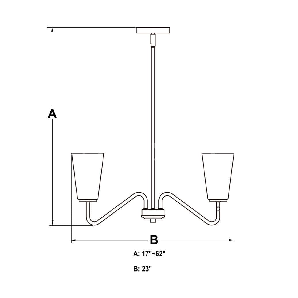 Beverly 23-in 5 Light Chandelier Muted Brass