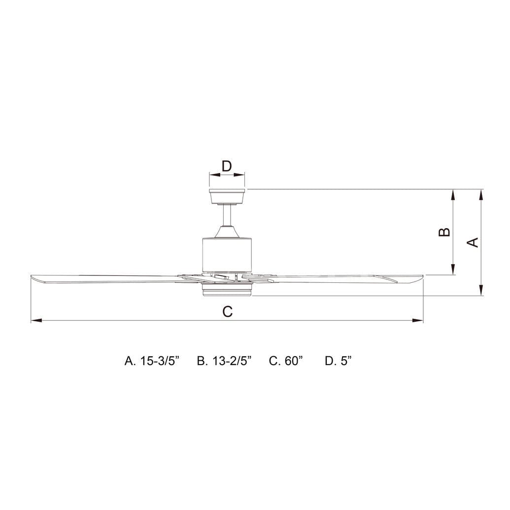 Wheelock 60 inch W LED Ceiling Fan Satin Nickel