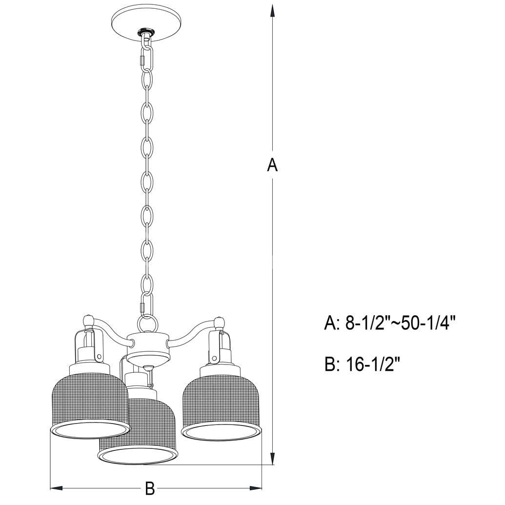 Bridgeview 38 in. 6 Light Linear Chandelier