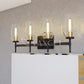 Warren 4 Light Vanity Light Matte Black and Brushed Brass