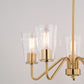 Beverly 23-in 5 Light Chandelier Muted Brass