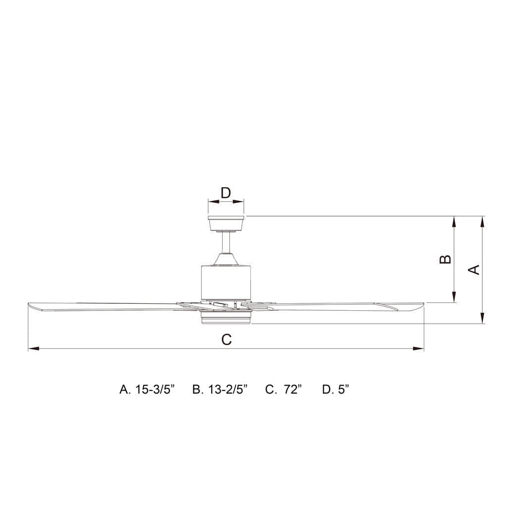 Wheelock 72 inch W LED Ceiling Fan Satin Nickel