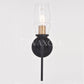 Warren 1 Light Wall Light Matte Black and Brushed Brass