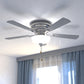 Expo 42 inch Flush mount Ceiling Fan Satin Nickel