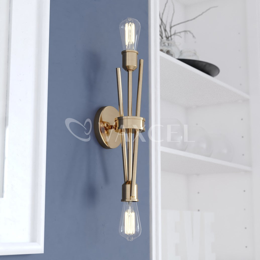 Estelle 16.75-in. Wall Light Natural Brass