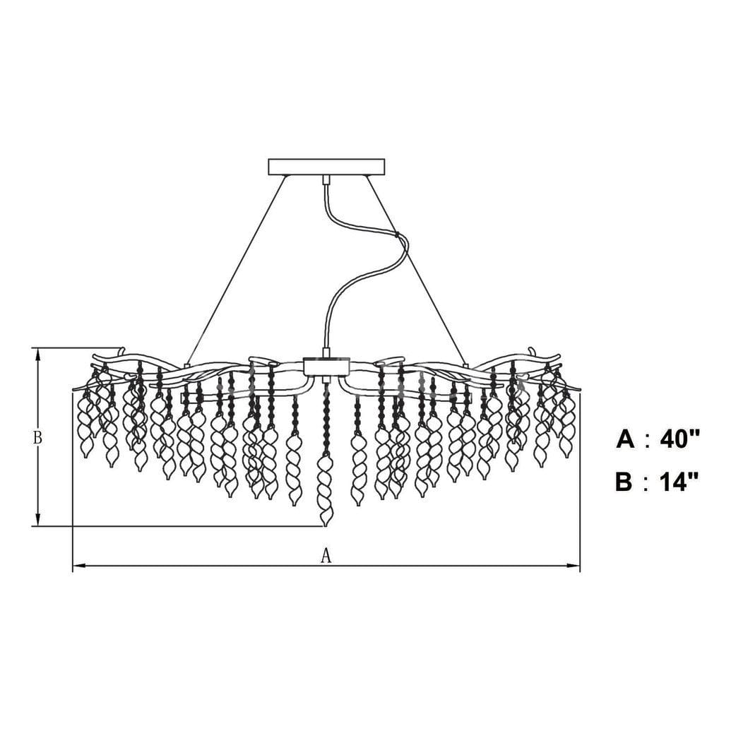 Rainier 6 Light Linear Chandelier