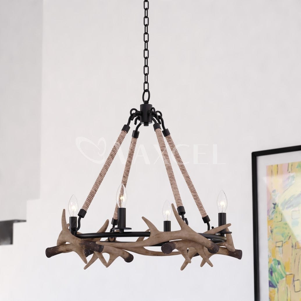 Breckenridge 23.25-in. 4 Light Antler Chandelier