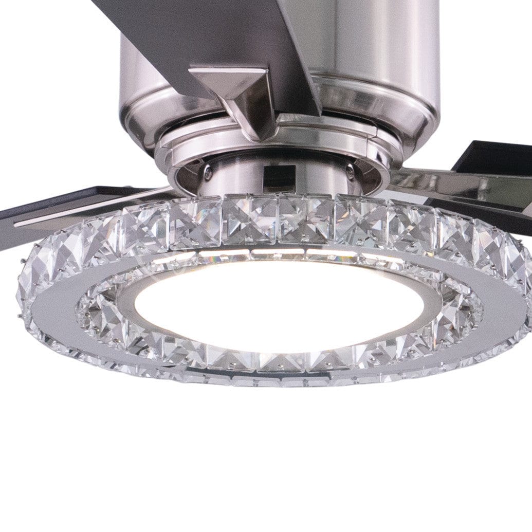 Clara 52 inch LED Ceiling Fan  Brushed Nickel
