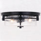 Addison 15-in. 2 Light Flush Mount Matte Black