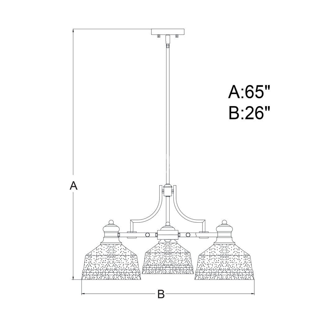 Beloit 3 Light Chandelier