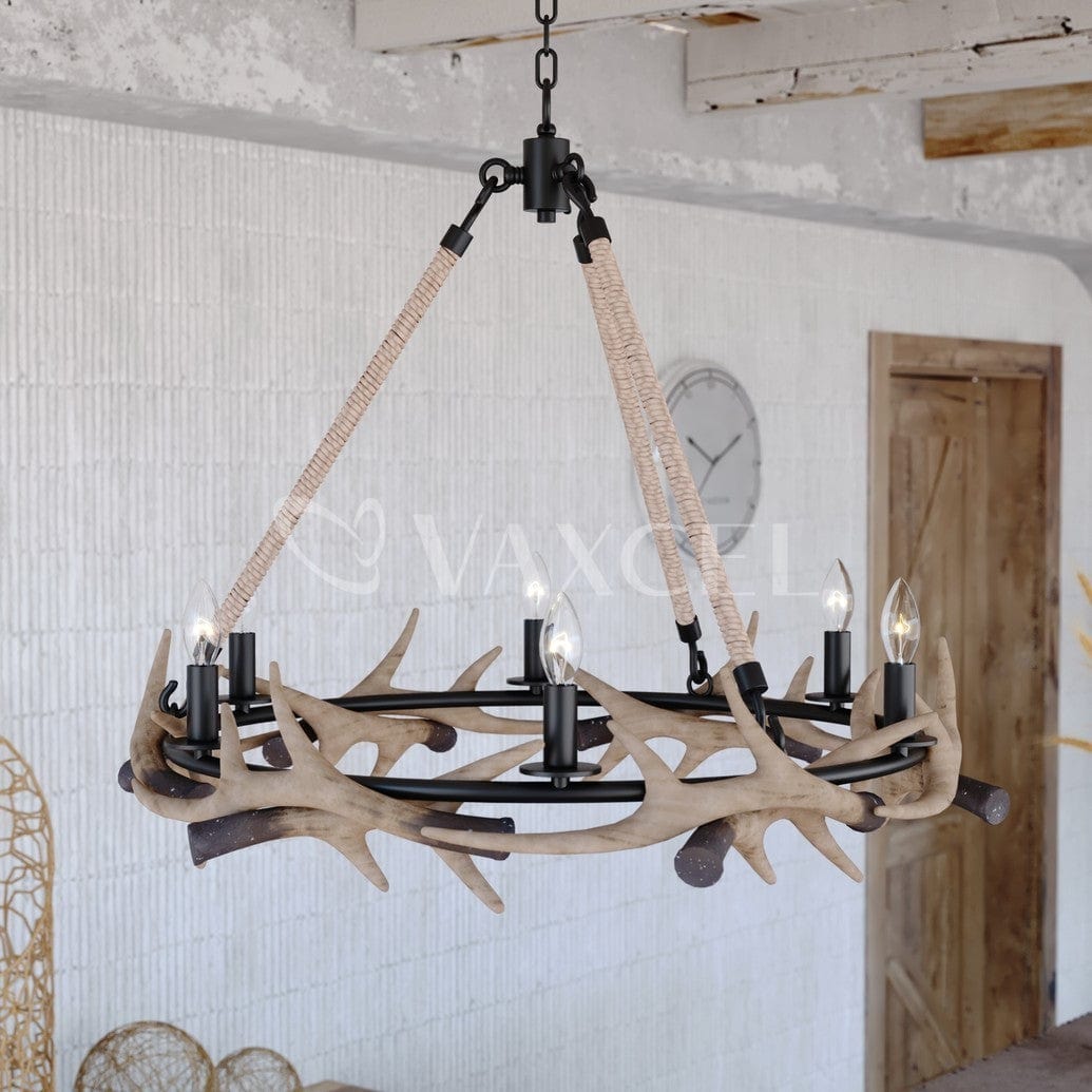 Breckenridge 30.5-in. 6 Light Antler Chandelier