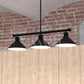 Akron 35.75-in. 3 Light Linear Chandelier Oil Rubbed Bronze and Matte White