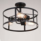 Akron 15-in. 3 Light Semi-Flush Mount Oil Rubbed Bronze