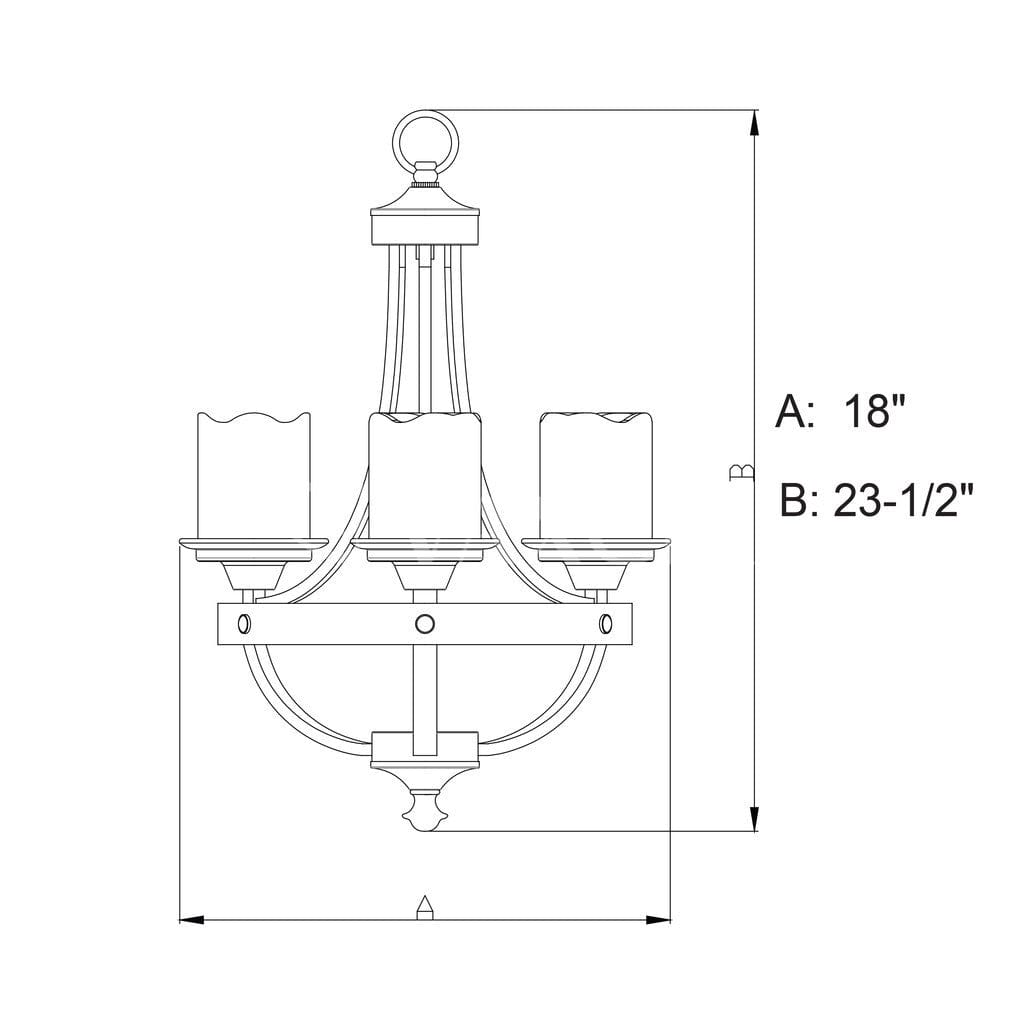 Halifax 3 Light Mini Chandelier