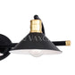 Akron 3 Light Vanity Matte Black and Natural Brass with Matte White