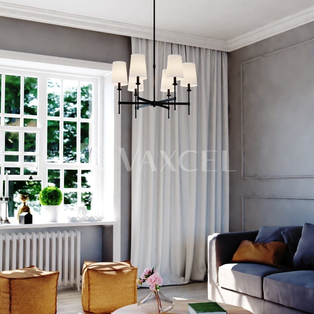 Camden 30-in 6 Light Chandelier