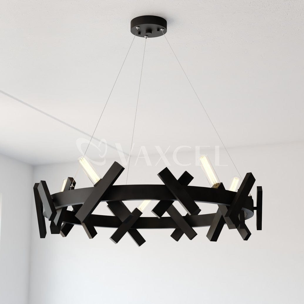 Wells 5 Light 28-in. Chandelier Matte Black