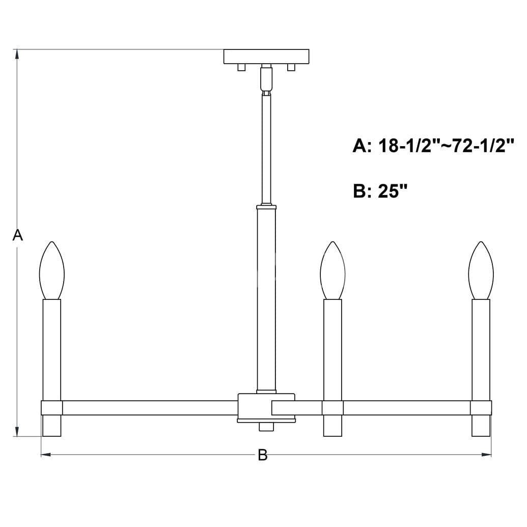 Damen 25-in. 5 Light Chandelier