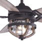 Barnes 54 inch W Ceiling Fan Matte Black with Rustic Oak