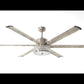 Parrot Uncle 65" Modern Brushed Nickel DC Motor Downrod Mount Reversible Ceiling Fan with Lighting and Remote Control