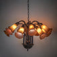 Meyda Lighting 24" Wide Amber Tiffany Pond Lily 12 Light Chandelier