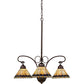 Meyda Lighting 24" Wide Tiffany Jeweled Peacock 3 Light Chandelier