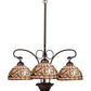 Meyda Lighting 24" Wide Tiffany Turning Leaf 3 Light Chandelier