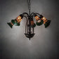 Meyda Lighting 24" Wide Stained Glass Pond Lily 7 Light Chandelier