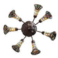 Meyda Lighting 26" Wide Stained Glass Pond Lily 7 Light Chandelier