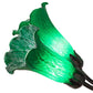 Meyda Lighting 24" Wide Green Tiffany Pond Lily 7 Light Chandelier