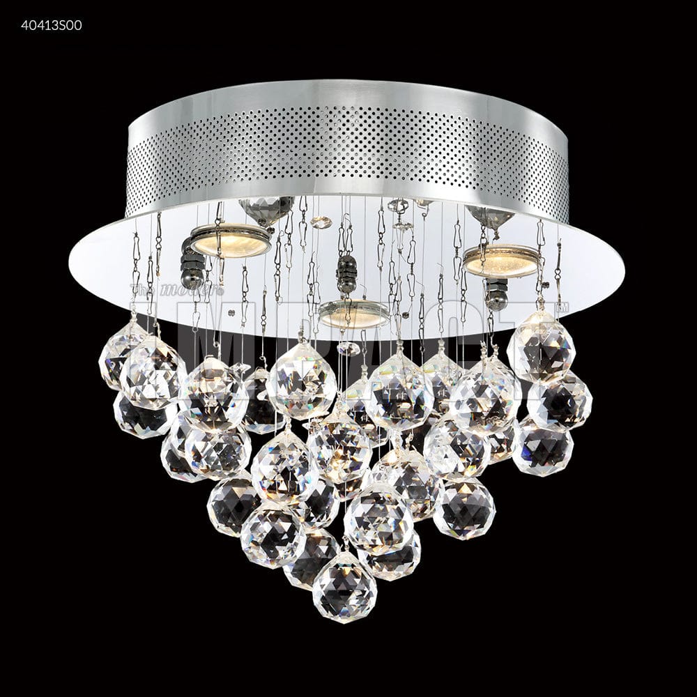 James R. Moder Lighting Crystal Rain Flush Mount