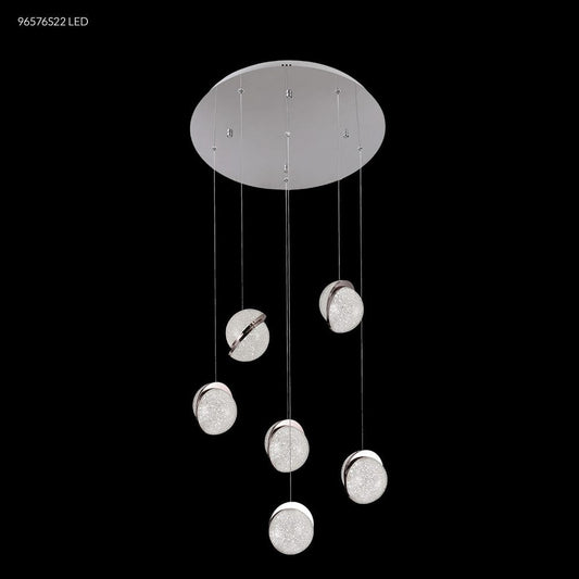 James R. Moder Lighting LED Crystal Ice 6 Crystal Balls Chandelier