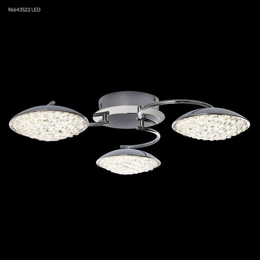 James R. Moder Lighting LED Contemporary 3 Light Flush Mount