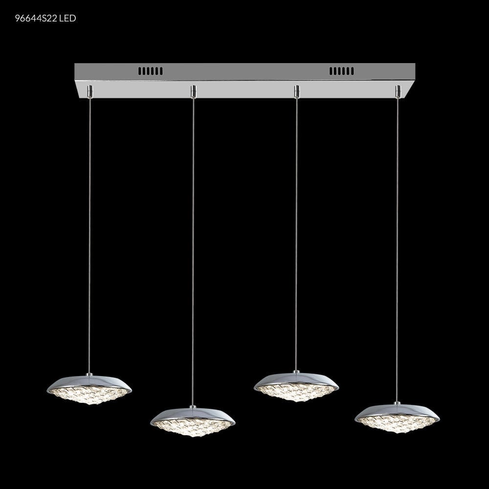 James R. Moder Lighting LED Contemporary 4 Light Crystal Chandelier