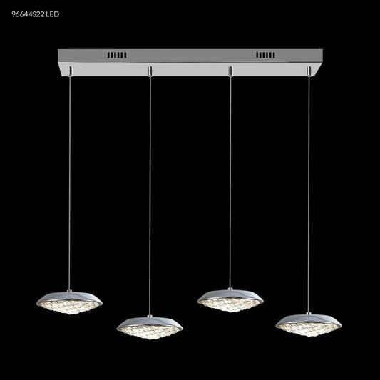 James R. Moder Lighting LED Contemporary 4 Light Crystal Chandelier