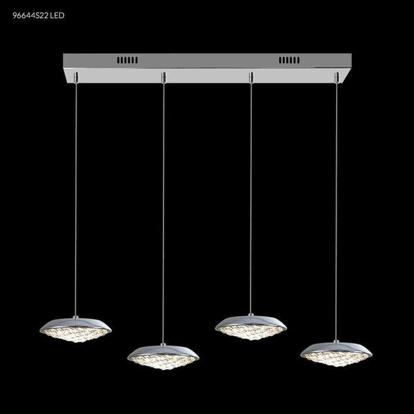 James R. Moder Lighting LED Contemporary 4 Light Crystal Chandelier