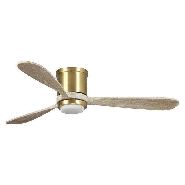 Parrot Uncle 52 Mayna Modern Flush Mount Reversible Ceiling Fan with LED Lighting and Remote Control