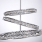 Zeev Lighting 3-Tier 24" Modern Ring Bubble Crystal Chandelier